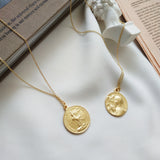 Prayer Gold Coin Necklace