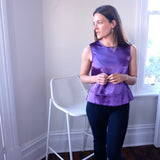 Auden Silky Button Back Top - Purple