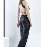 Backless Lace-up Jumpsuit - HELLO PARRY Australian Fashion Label 