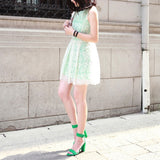 Bianca Minty Lace Dress - HELLO PARRY Australian Fashion Label 
