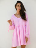 Blair Babydoll Tunic Dress -Pink Gingham
