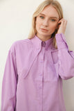 CHARLENE LONGLINE SHIRT- PURPLE