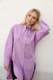 CHARLENE LONGLINE SHIRT- PURPLE