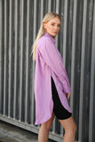 CHARLENE LONGLINE SHIRT- PURPLE