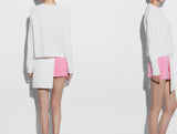 Candice Neoprene Asymmetrical Skirt - Color Block - HELLO PARRY Australian Fashion Label 