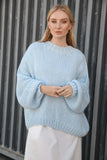 DESIREE OVERSIZE MERINO WOOL JUMPER- BLUE