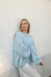 DESIREE OVERSIZE MERINO WOOL JUMPER- BLUE