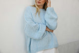 DESIREE OVERSIZE MERINO WOOL JUMPER - BLUE