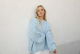 DESIREE OVERSIZE MERINO WOOL JUMPER- BLUE