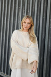 DESIREE OVERSIZE MERINO WOOL JUMPER- PEARL
