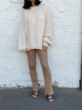 DESIREE OVERSIZE MERINO WOOL JUMPER- PEARL