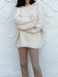 DESIREE OVERSIZE MERINO WOOL JUMPER - PEARL