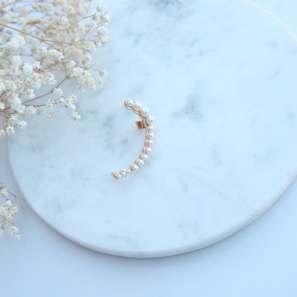 Cara Mini Pearl Ear Cuff - HELLO PARRY Australian Fashion Label 