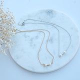 Leigh Pearl Bar Fine Necklace - HELLO PARRY Australian Fashion Label 
