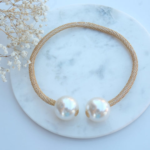 Kym Gold Mesh Pearl Bracelet Necklace - HELLO PARRY Australian Fashion Label 