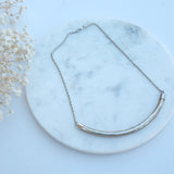 Kate Silver Bar Mesh Necklace - HELLO PARRY Australian Fashion Label 