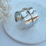 Meghan Polished Metal Silver Cuff Bracelet