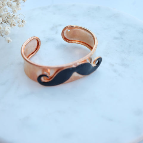 Movermber Mustache Bangle - HELLO PARRY Australian Fashion Label 