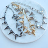 Gold Plated Spike Necklace