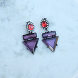 Violet Labyrinth Earrings