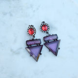 Violet Labyrinth Earrings - HELLO PARRY Australian Fashion Label 