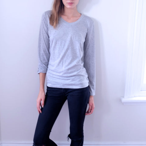 Paige Pocket Basic Top - HELLO PARRY Australian Fashion Label 