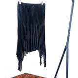 Daniela Knife Pleat Black Double Skirt - HELLO PARRY Australian Fashion Label 