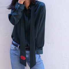 VANDA ROSE SILKY SHIRT-FORREST