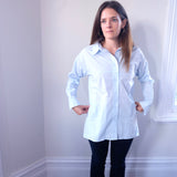 Kuistan Oversized Boyfriend Shirt -Pale Blue