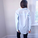 Kuistan Oversized Boyfriend Shirt -Pale Blue