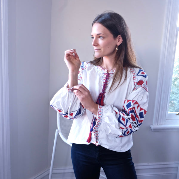 EMELINE EMBROIDERED BLOUSE