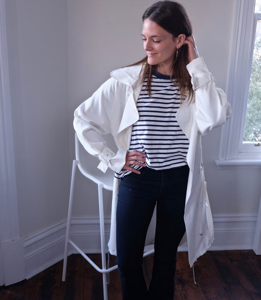 Elsa Lightweight White Trench Coat – HELLO PARRY