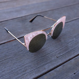 Kosovo Cat Eye Sunglasses - Marble Pink