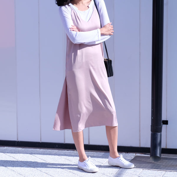 Omalia Silky Slip Dress -Dusty Pink