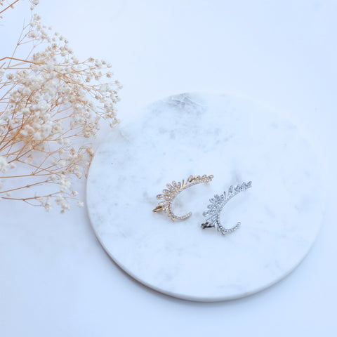 Sadie Fine Crystal Ear Cuff - HELLO PARRY Australian Fashion Label 
