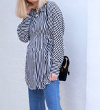 ELSE OVERSIZE STRIPE SHIRT