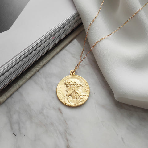 Double Face Gold Coin Necklace