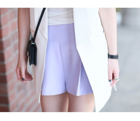 Eliza Lilac Pleat Skort - HELLO PARRY Australian Fashion Label 