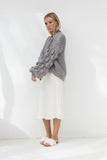 ELEANOR BUBBLE KNIT CARDIGAN -GREY