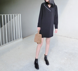 Elsie Asymmetrical Piped Tuxedo Dress - HELLO PARRY Australian Fashion Label 