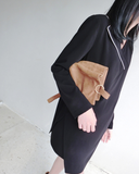 Elsie Asymmetrical Piped Tuxedo Dress - HELLO PARRY Australian Fashion Label 