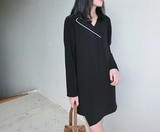 Elsie Asymmetrical Piped Tuxedo Dress - HELLO PARRY Australian Fashion Label 