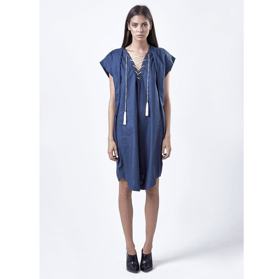 Forget Me Not Lace up Dress - HELLO PARRY Australian Fashion Label 