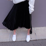 Grace Midi Pleated Skirt - Black