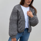 Nia Cable Hand Knitted Cardigan