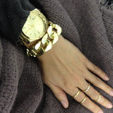 Gold ID Chain Bracelet - HELLO PARRY Australian Fashion Label 