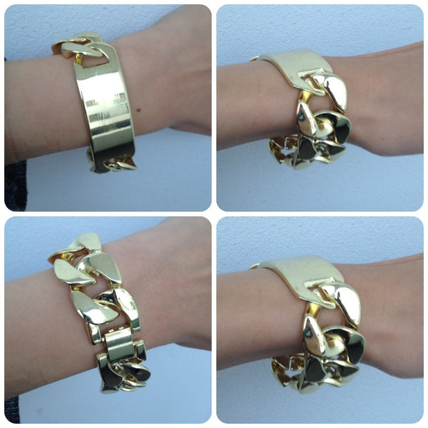 Gold ID Chain Bracelet - HELLO PARRY Australian Fashion Label 