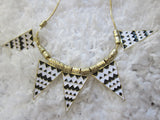 Tribal Chevron Statement Necklace