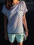 Sino Polka Dot Print Top