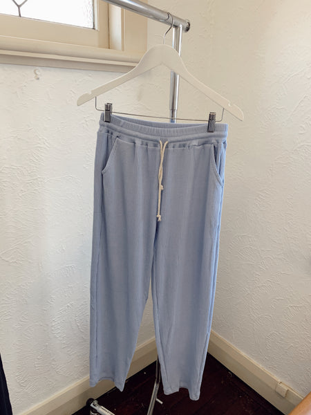 Zaza Ribbed Cotton Pants -Periwinkle – HELLO PARRY